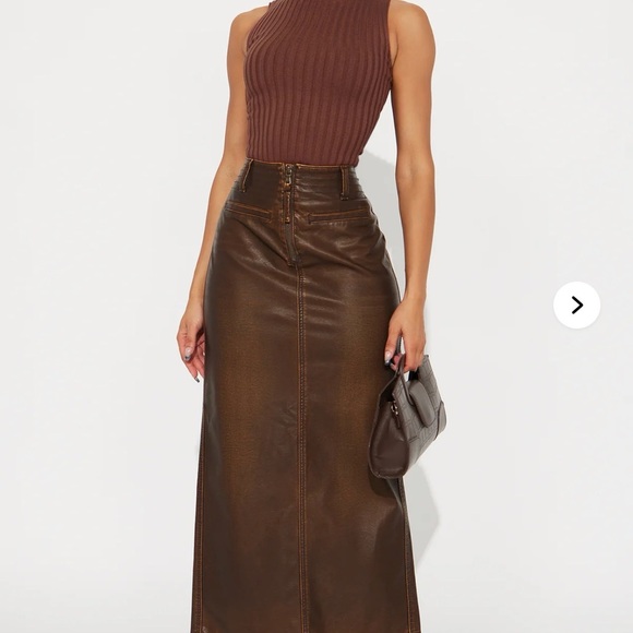 Fashion Nova Dresses & Skirts - Fashion Nova Chocolate Maxi Skirt